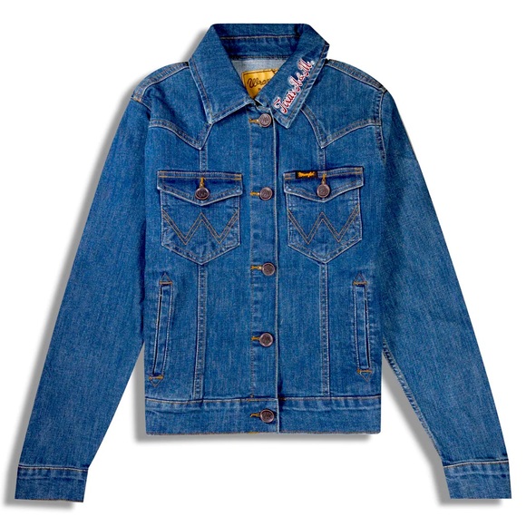Texas A&M Wrangler Ladies Classic Denim Jacket - Picture 1 of 8